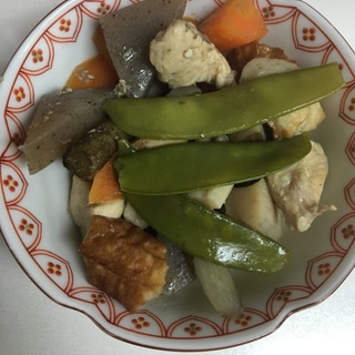 鶏胸肉と絹さやで✨筑前煮(^ ^)